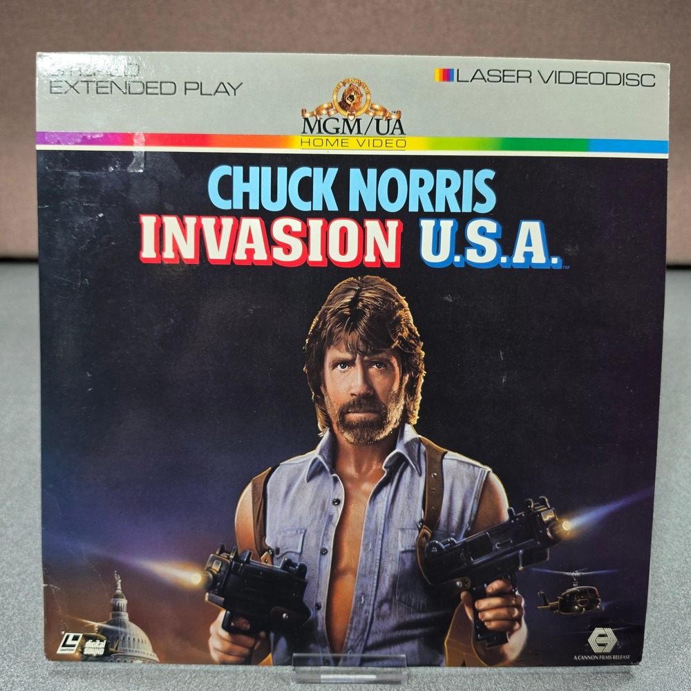 MGM/UA Invasion U.S.A.‎ LaserDisc Chuck Norris 12" Color 1985 Action Movie